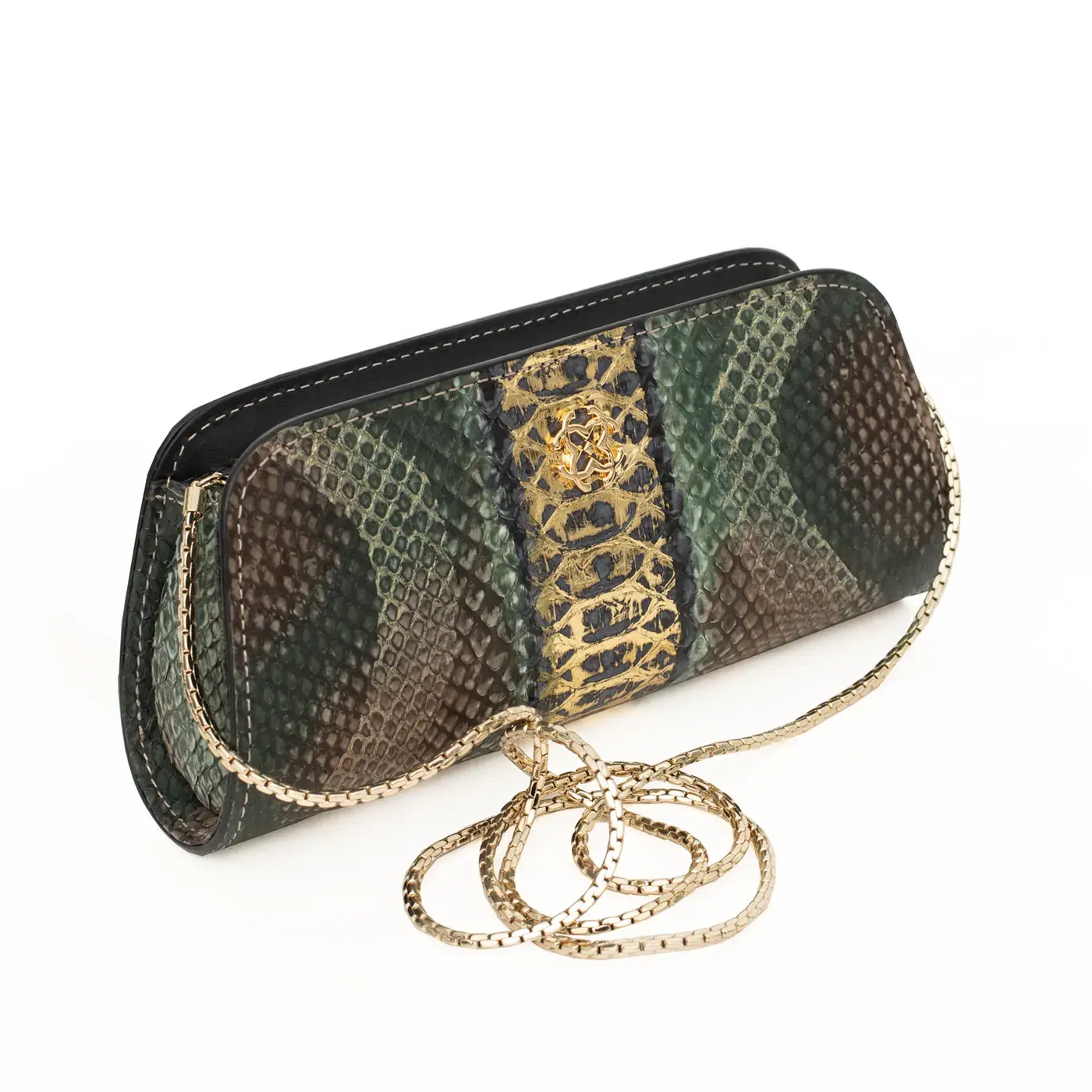 Chic Genuine Python Leather Handbag